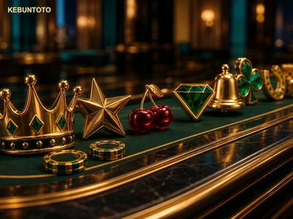 Tampilan permainan Mines Gold di kebuntoto dengan ubin dan simbol hadiah.
